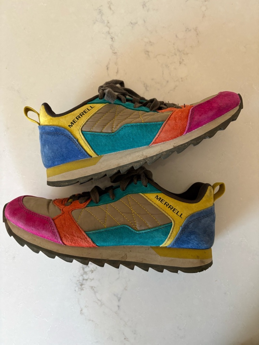 Merrell Women’s Alpine Suede Trail Sneakers ‘brindle multi’ colourway